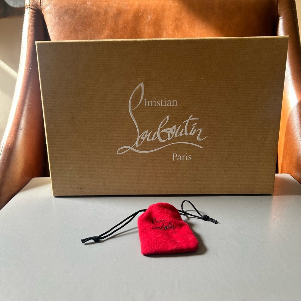 Empty Christian Louboutin Tan  Shoes Box with Replacement Caps